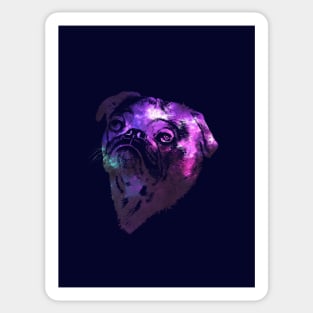 Cool Pug Dog Galaxy Shirt Sticker